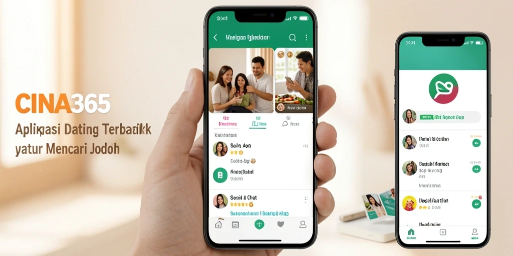 Antarmuka pengguna CINA365 yang ramah dan menarik untuk aplikasi Dating.