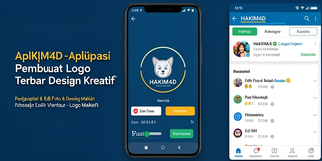 Antarmuka HAKIM4D yang sederhana dan fungsional untuk logo maker.