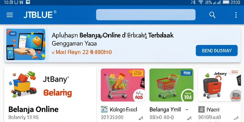 Tampilan antarmuka JTBLUE yang menarik dan fungsional.