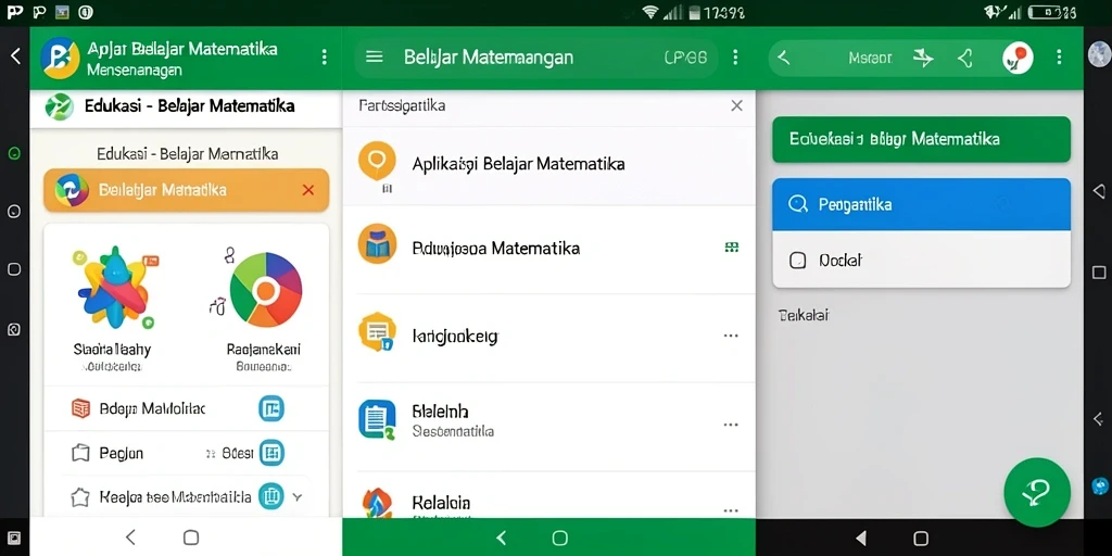 Antarmuka PP7 saat belajar Matematika yang interaktif.
