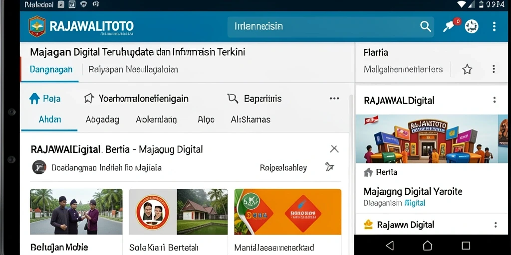 Tampilan antarmuka utama aplikasi RAJAWALITOTO yang user-friendly.