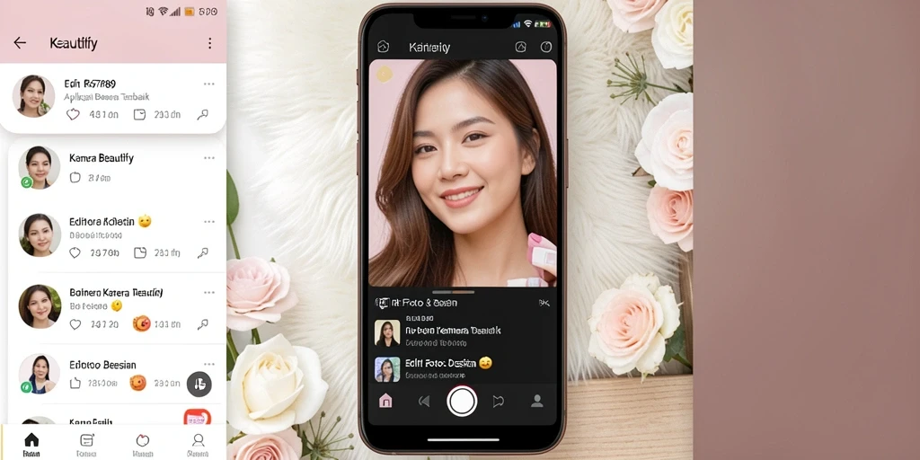 Antarmuka sederhana dan fungsi Kamera Beautify yang efisien.