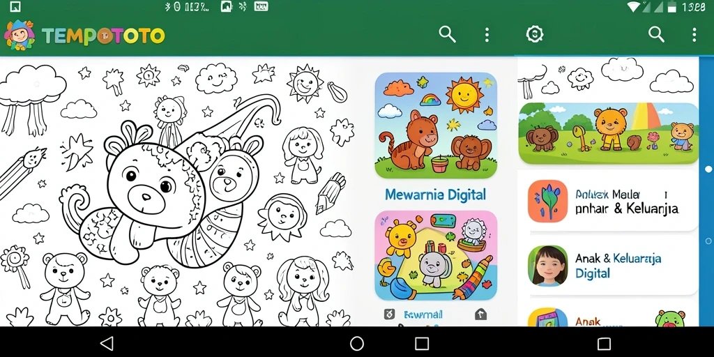 Antarmuka aplikasi TEMPOTOTO untuk mewarnai digital yang menyenangkan.