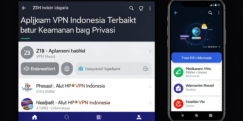Antarmuka Z18 yang mudah digunakan untuk akses VPN Indonesia.