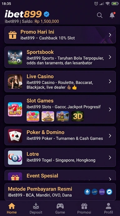 Halaman Resmi Unduh APK ibet899 untuk Android